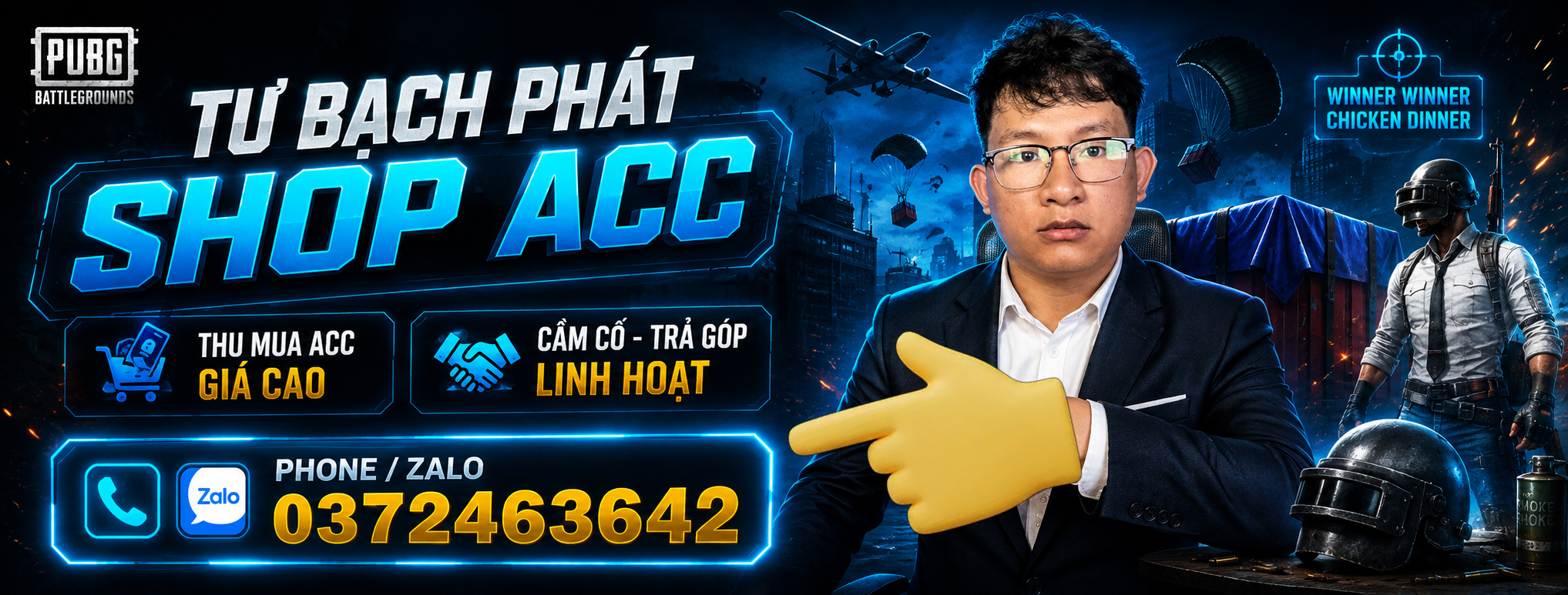 Tư Bạch Phát ShopAcc - mua bán và hỗ trợ trả góp acc PUBG Mobile